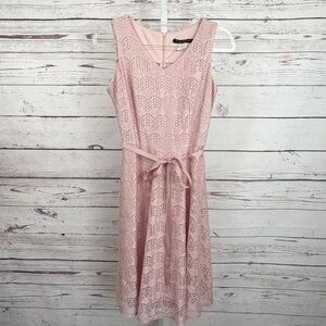 Ryan Michelle Pink Lace Fit & Flair Dress Size 4